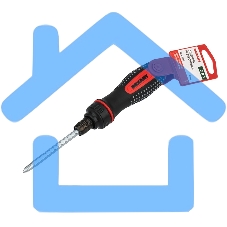 Отвертка реверсивная комбинированная, двухсторонний стержень 120 мм (крестовая PH 2, шлицевая SL 6 мм), двухкомпонентная рукоятка Rexant