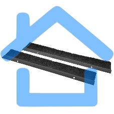 Комплект щеточного ввода в шкаф, универсальный, черный