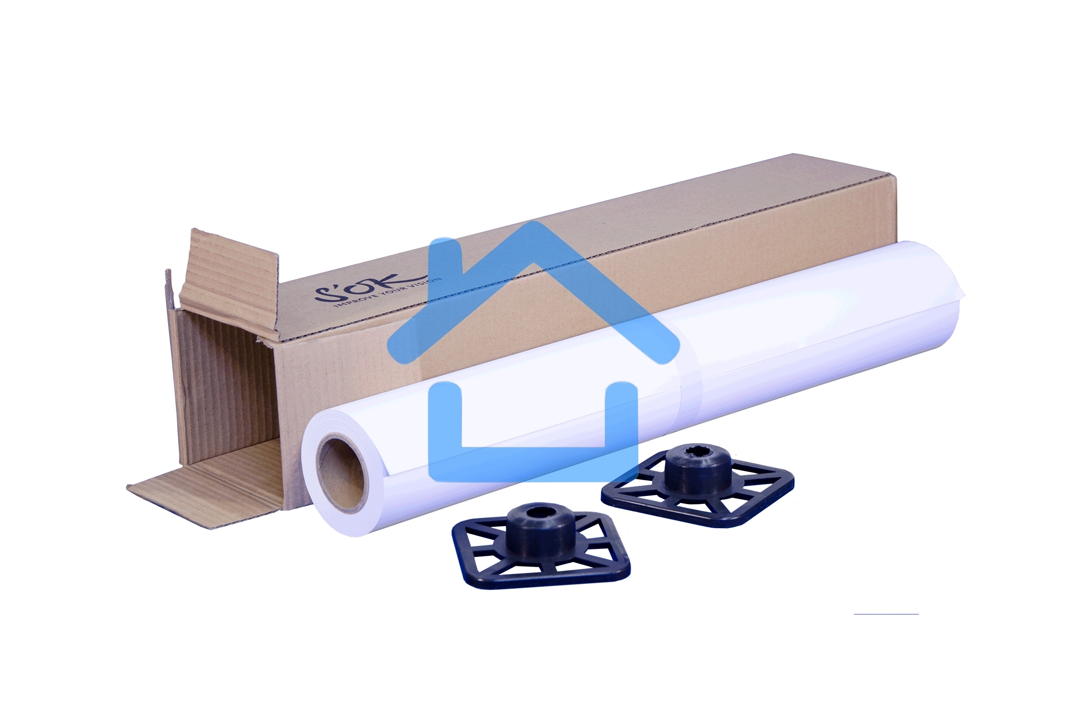 Бумага S'OK универсальная матовая с покрытием для широкоформатной печати 36'' A0 914х45,7м втулка 50