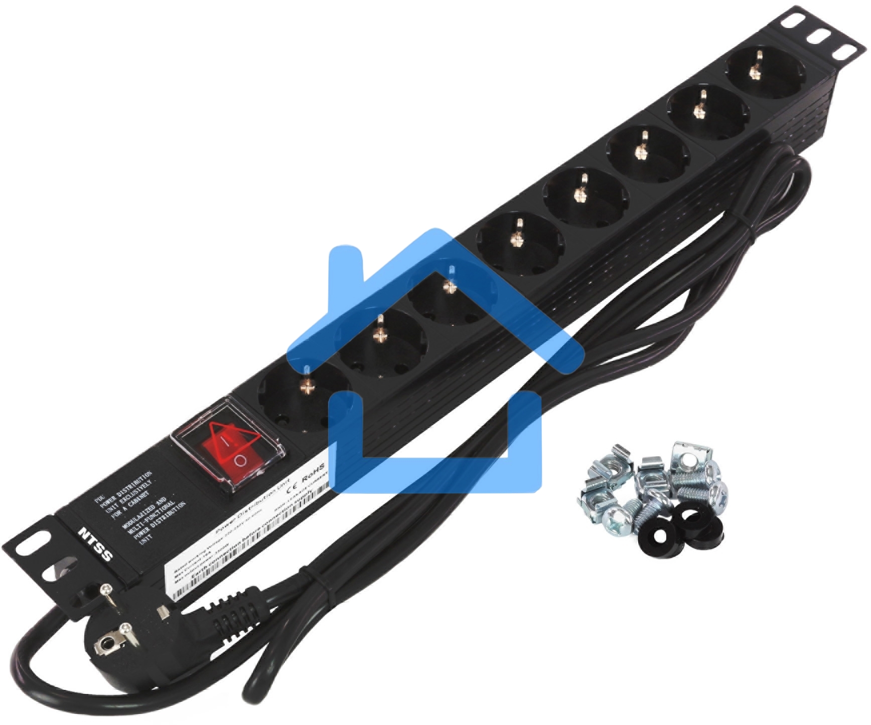 Блок распределения питания NTSS NTSS-PDU-DA2034 гор.размещ. 8x базовые 16A Schuko 2м