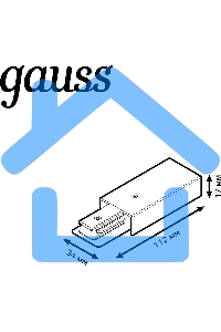 Адаптер питания для подключения трековых шинопроводов к сети Gauss черный