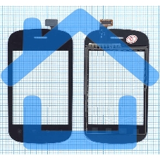 Сенсорное стекло (тачскрин) для Fly IQ235 Uno, черное