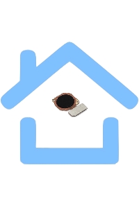 Кнопка HOME в сборе с механизмом и шлейфом для Huawei Honor 7X, черная