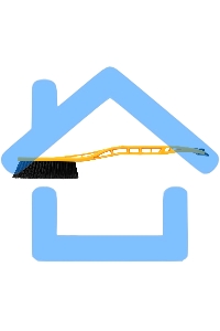 Щетка сметка со скребком 590 мм Denzel