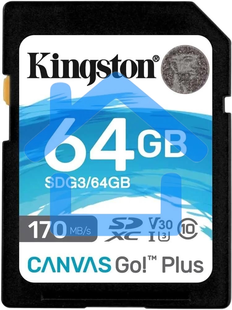 Флеш карта Kingston 64GB SDXC Canvas Go Plus 170R C10 UHS-I U3 V30 EAN: 740617301397