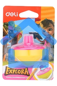 Точилка для карандашей ручная Deli Gyro ER01301 Explora, 1 отверстие, пластик, ассорти блистер