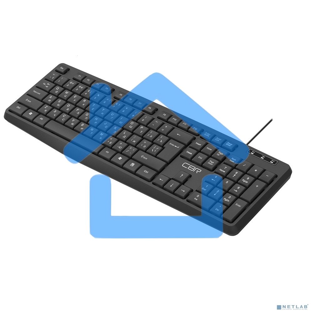 Клавиатура CBR KB 115 USB, 104 кл., офисн., 1,8 м, резиновые ножки