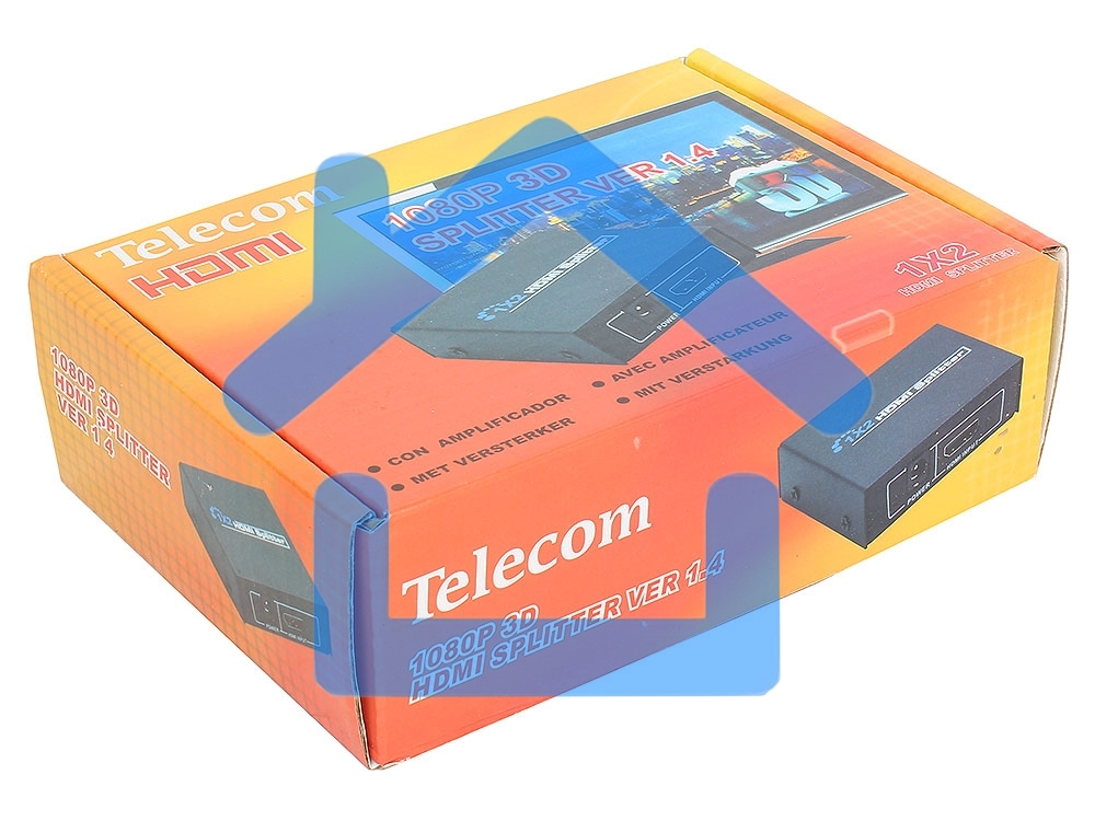 Разветвитель HDMI 1=>2 Telecom <TTS5010>, каскадируемый, 1.4v+3D