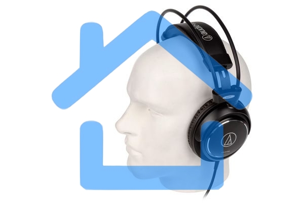 Наушники AUDIO-TECHNICA ATH-AVC500, дуговое крепление, част. диапазон: 10-25000Гц, макс. входн. мощность 1800мВт, чувствит. 106дБ/мВт, сопростивление 40Ом, диаметр мембраны 53мм, шнур 3м, штекер 3,5мм, в комплекте адаптер на 6,3мм