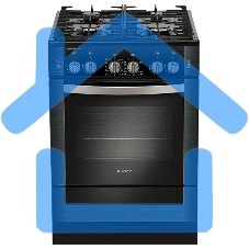 Плита газовая Gefest ПГ 6500-02 0044 черный, конфорок 4 шт, духовка 52 л, 60 см x 85 см x 60 см