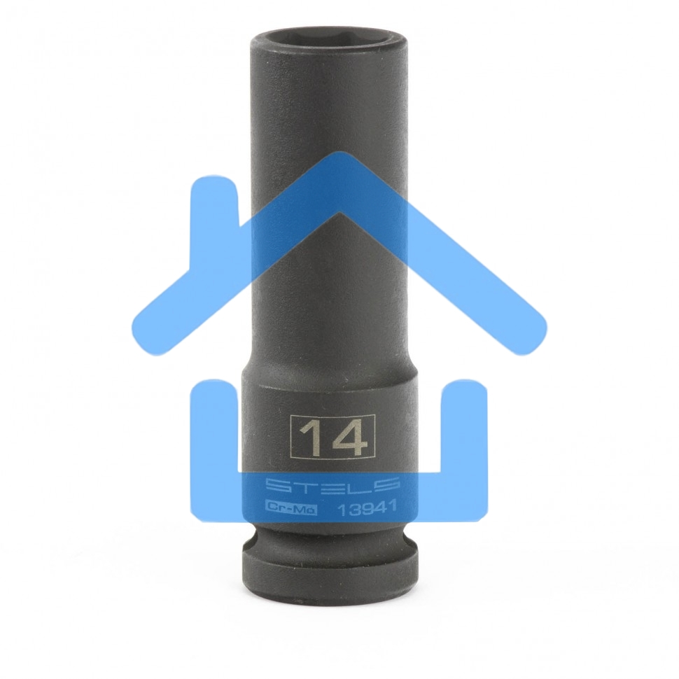Головка ударная удлиненная шестигранная, 14 мм, 1/2