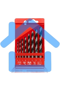 Набор сверл Matrix по дереву,3-4-5-6-7-8-9-10 мм 8шт цилиндр, хвостовик, пластиковый кейс