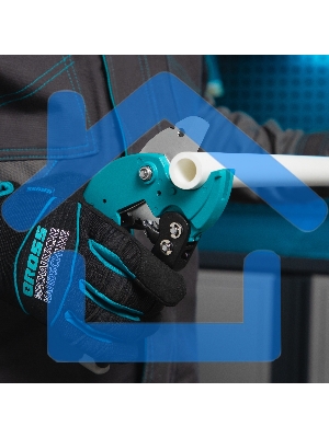 Ножницы для резки GROSS изд. из ПВХ, D - до 36 мм, 2-х комп. рук-ки,рабочий стол для плоских изд. 78420