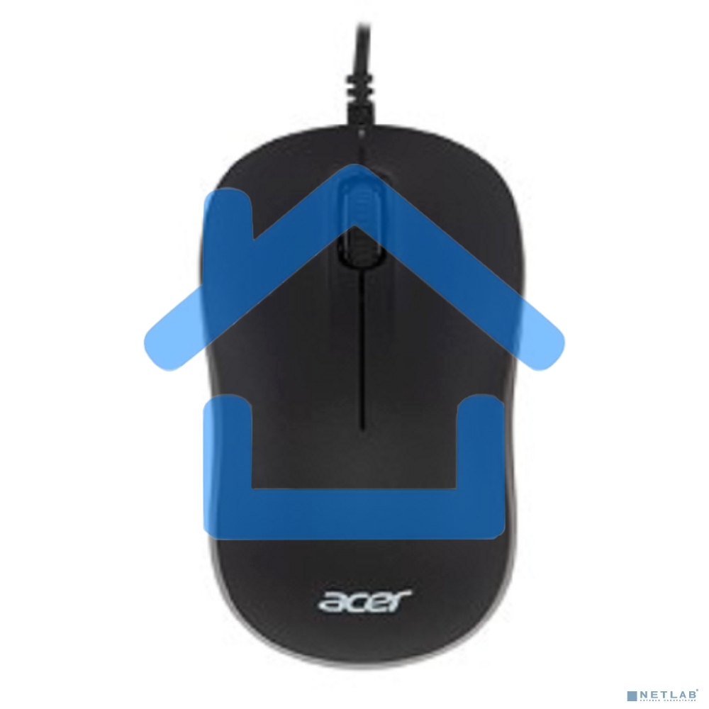 Мышь проводная Acer OMW140 черный, 1200 dpi, USB, кнопки - 3