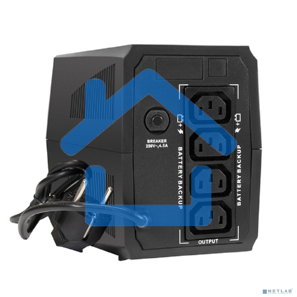Источник бесперебойного питания ExeGate SpecialPro UNB-500.LED.AVR.4C13 500VA/300W, LED, AVR, 4*C13, черный