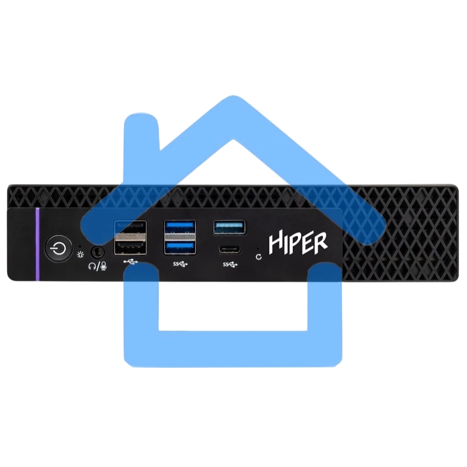 Мини ПК HIPER FACTUM FT20 Intel Core i5 14400(2.5Ghz)/16384Mb/512PCISSDGb/noDVD/BT/WiFi/war 1y/1.3kg/черный/Win11Pro + БП 120Вт/металл/VESA Адаптер на 75х75, 100х100