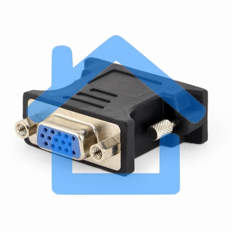 Переходник DVI-VGA Cablexpert A-DVI-VGA-BK, 29M/15F, черный, пакет