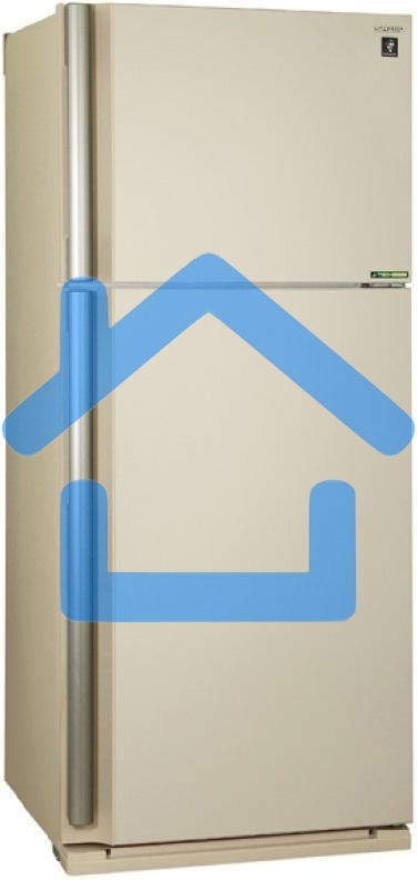 Холодильник Sharp SJ-XE59PMBE бежевый двухкамерный 430/148л морозилка сверху