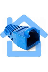 Защитные колпачки для кабеля 6,0мм cat.5, на соединение коннектора с кабелем, синий, 100 шт. в пчк