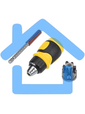 Набор 8 предметов с реверсивной отверткой Rexant