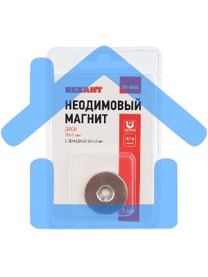 Неодимовый магнитный диск 30х5 мм с зенковкой 10х5,5 мм (упаковка 1 шт.)