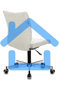 Кресло компьютерное Бюрократ CH-330M/VELV20 без подлокотников, молочный, крестовина металл