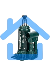 Домкрат гидравлический бутылочный Сибртех 2 т, 150-280 мм, в пласт. кейсе