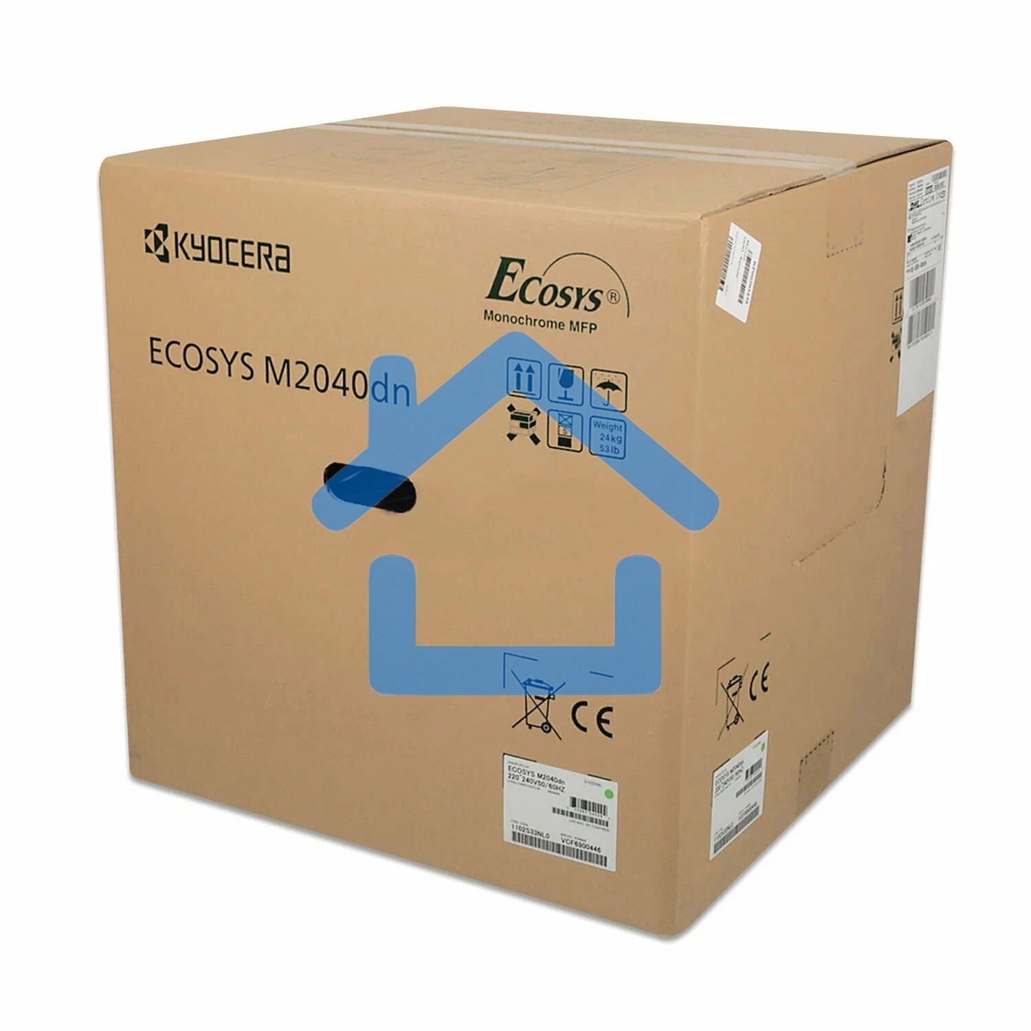 МФУ лазерное Kyocera Ecosys M2040dn (Азия) (1102S33AX0), A4, ч/б, печ. до 40 стр/мин., скан. до 40 стр/мин. (ч/б) 23 стр/мин. (цвет), 1200 x 1200 dpi (печать) 600x600dpi (скан.), USB, RJ-45 (старт.картр. TK-1178)