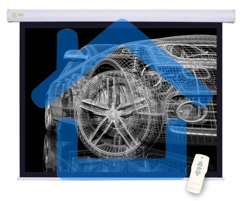 Экран Cactus 150x150см Motoscreen CS-PSM-150x150 1:1 настенно-потолочный рулонный белый (моторизованный привод)