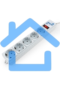 Сетевой фильтр POWER CUBE 1,9 м.* 5 розеток, серый