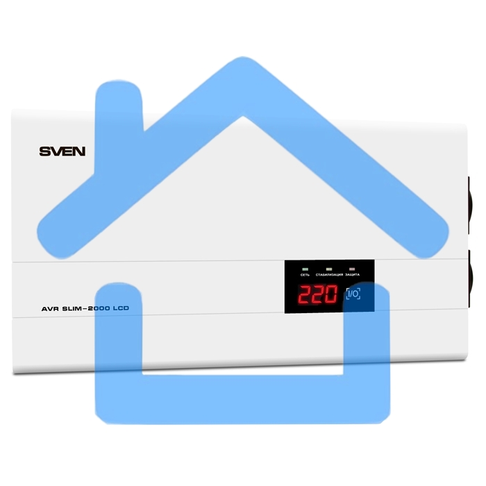 Сетевые фильтры SVEN Стабилизатор напряжения AVR SLIM-2000 LCD