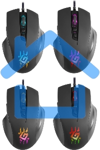 Мышь проводная Defender Wolverine GM-700L черный, 12800 dpi, USB, кнопки - 7