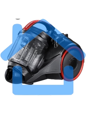 Пылесос Samsung VC15K4116VR/EV красный/черный, 390/1500 Вт, уборка сухая, пылесборник контейнер 1.3 л