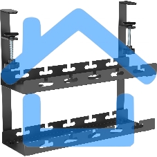 Кабель-канал Cactus CS-CM-400-2BK для столов 40x13.4x34.2см черный
