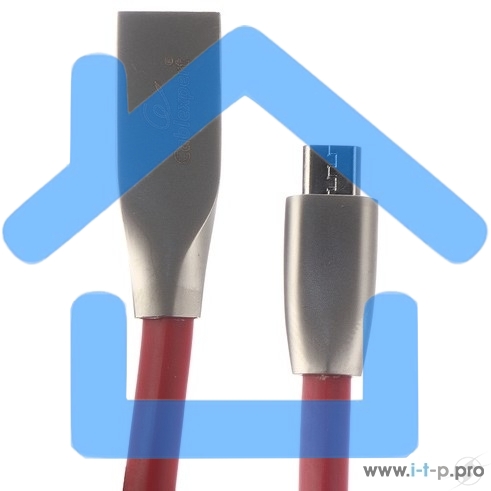 Кабель USB 2.0 Cablexpert CC-G-mUSB01R-1.8M, AM/microB, серия Gold, длина 1.8м, красный, блистер