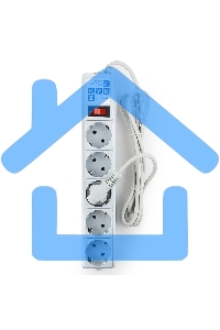 Сетевой фильтр POWER CUBE 1,9 м.* 5 розеток, серый