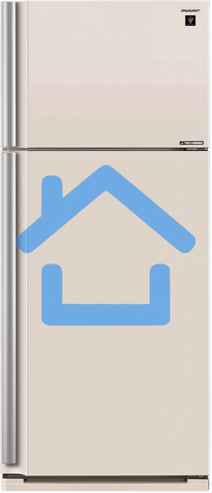 Холодильник Sharp SJ-XE59PMBE бежевый двухкамерный 430/148л морозилка сверху