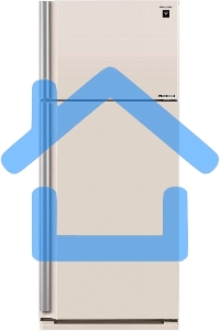 Холодильник Sharp SJ-XE59PMBE бежевый двухкамерный 430/148л морозилка сверху