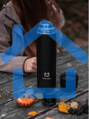 Термос для напитков Арктика 102-1000 1л. черный (102-1000/BKT)