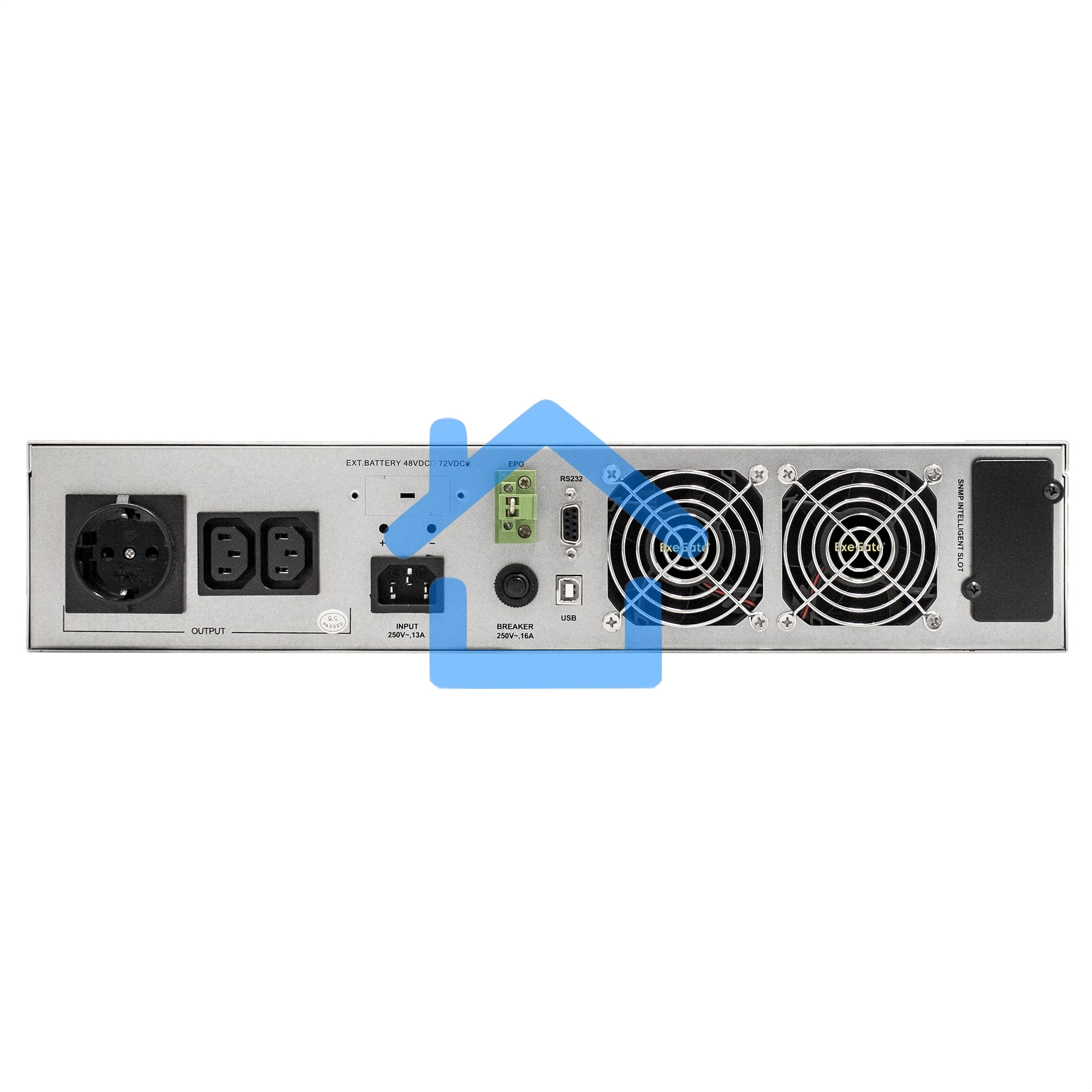 Источник бесперебойного питания On-line ExeGate PowerExpert ULS-3000.LCD.AVR.1SH.2C13.USB.RS232.SNMP.2U 3000VA/3000W, On-Line, PF=1, LCD, 1*Schuko+2*C13, RS232, USB, SNMP-slot, Rackmount 2U/Tower, металлический корпус, черный