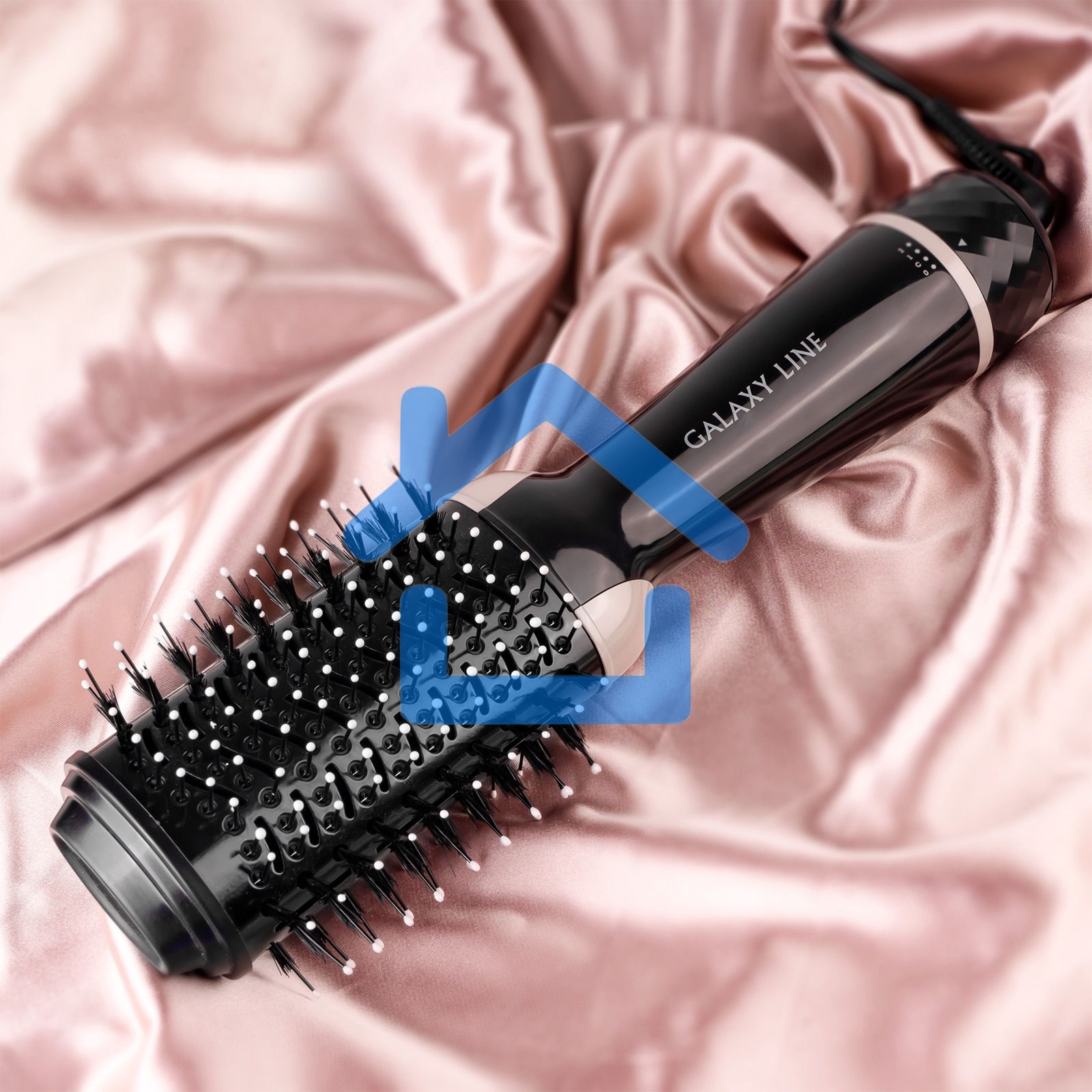 Фен-расческа Galaxy Line GL 4407, черный, 1200 Вт, расческа с керамическим покрытием рабочей поверхности и смешанным типом зубьев, функция 