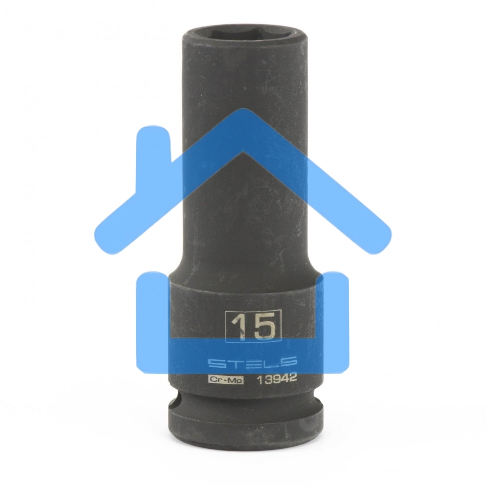 Головка ударная удлиненная шестигранная, 15 мм, 1/2