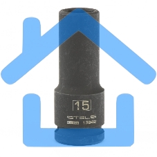 Головка ударная удлиненная шестигранная, 15 мм, 1/2