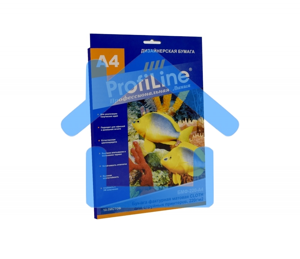 Бумага фактурная матовая (визиточная) БМФ-220-А4-10 CLOTH для струйной печати, 220 г/м2, А4, 10л