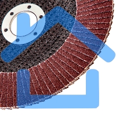 Круг лепестковый торцевой КЛТ-1, зернистость Р80(16Н), 150 х 22,2 мм, (БАЗ) Россия