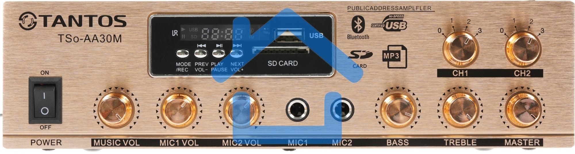 Усилитель Tantos TSo-AA30M выход 100Вт / 30Вт (00-00025068)