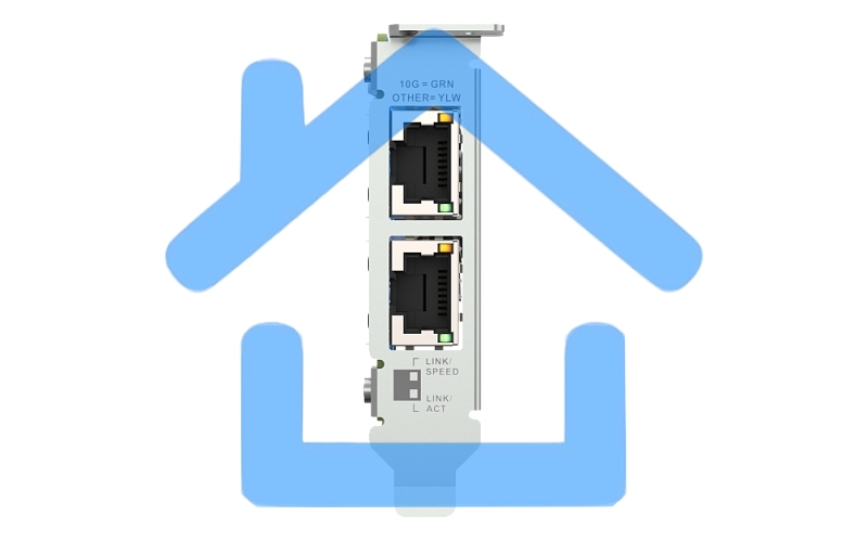 Сетевая карта QNAP QXG-10G2T Dual-port BASET 10GbE network expansion card; low-profile form factor; PCIe Gen3 x4