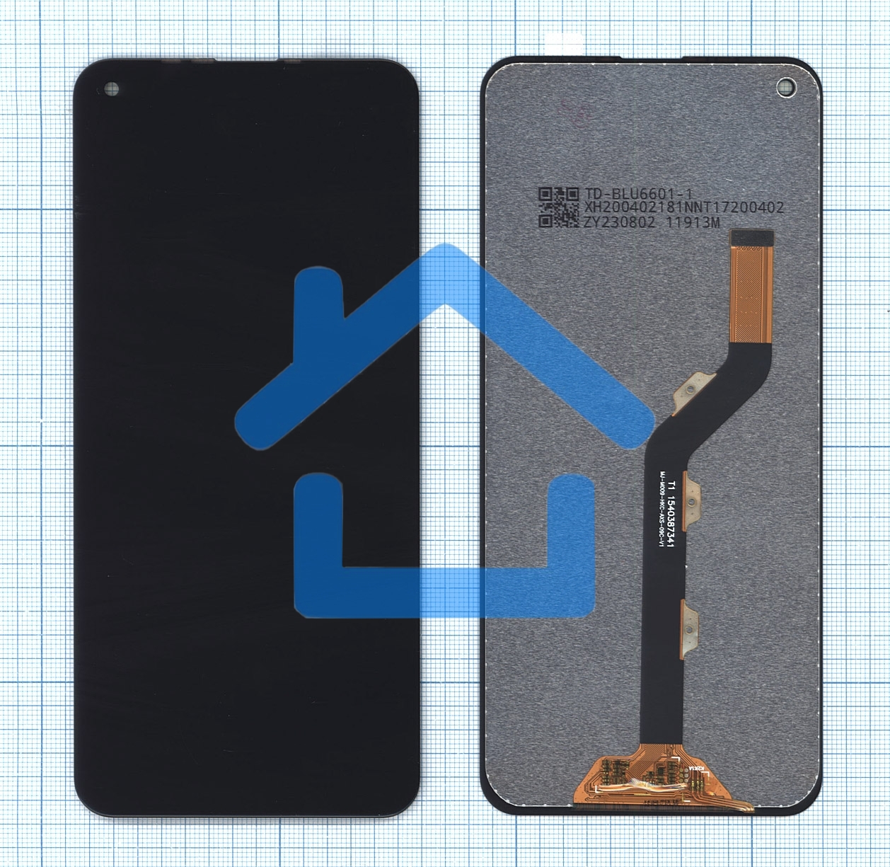 Дисплей для Tecno Spark 5 черный