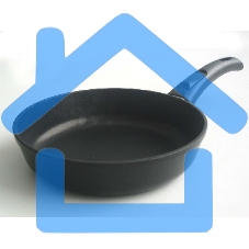 Сковорода НМП 9024 круглая/покрытие антипригарное/ручка съемная (без крышки) черный