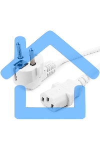 Кабель питания Gembird 1.8м, VDE(0.75мм), белый, с зазем., пакет PC-186W-VDE